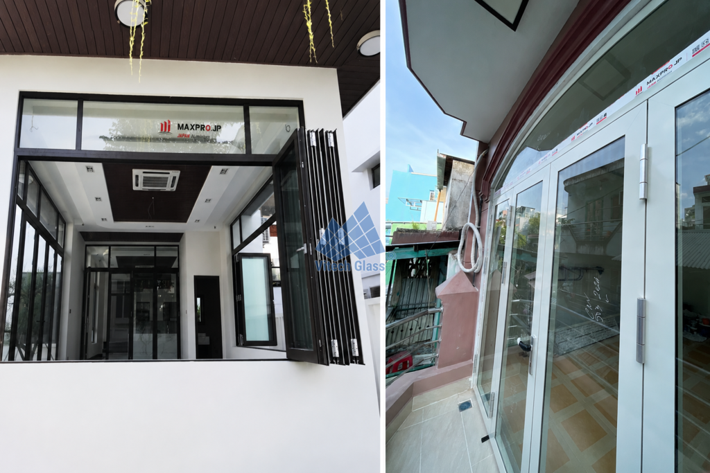 Cửa nhôm Maxpro thực tế tại các công trình nhà ở hiện đại