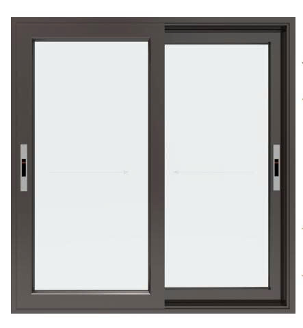 Cửa sổ nhôm Maxpro SW65 2 cánh mở trượt