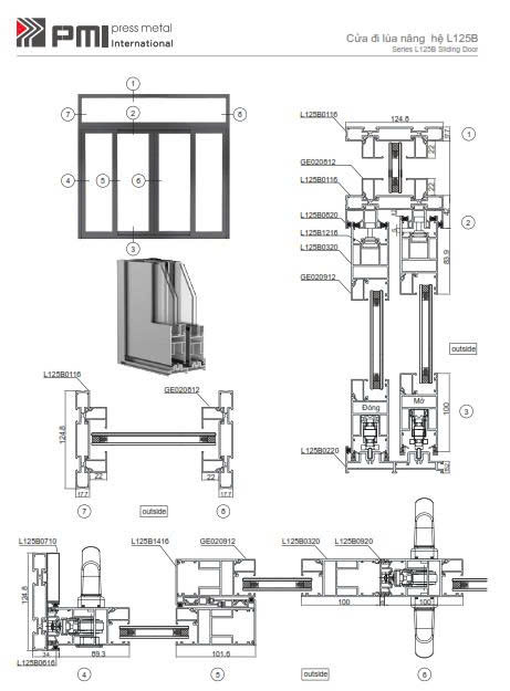 Cửa trượt nâng PMI L125B