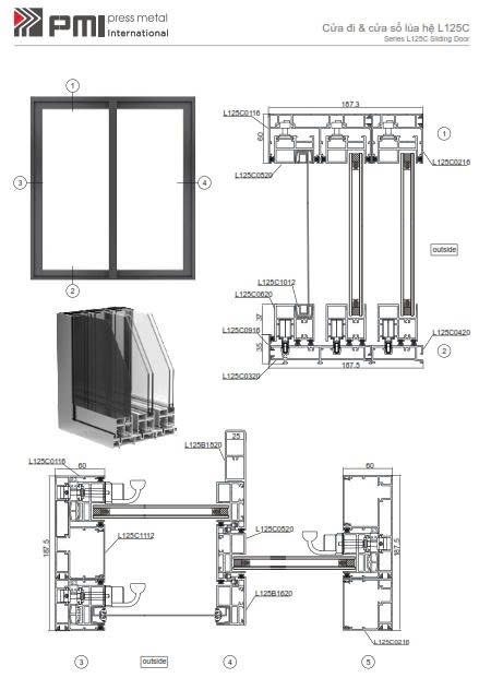 Cửa đi lùa PMI L125C