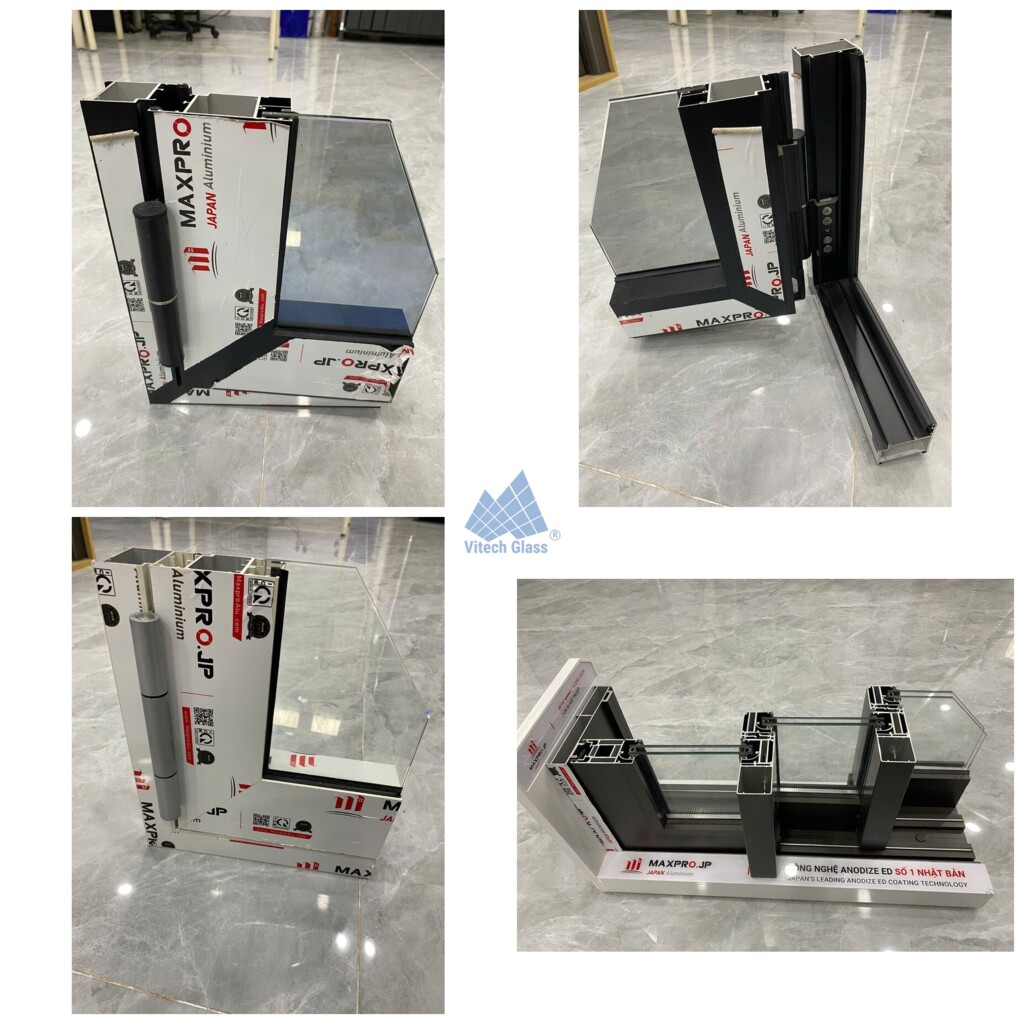 Mặt cắt nhôm Maxpro và cấu tạo profile cửa nhôm