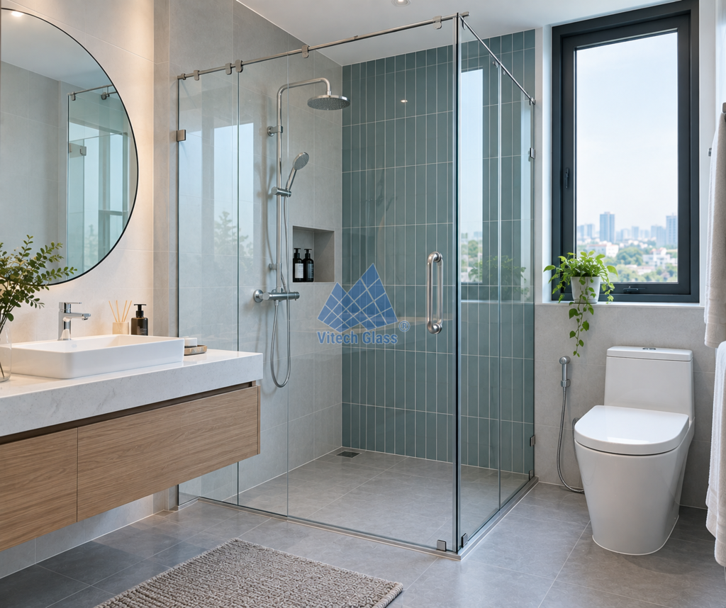 Các kiểu phòng tắm kính phổ biến