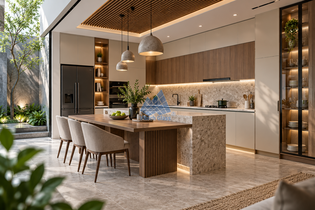 Các mẫu tủ bếp nhôm đẹp cho nhà phố và căn hộ